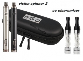 Elektronická cigareta Vision Spinner2 1600mAh CC 2ks Černá