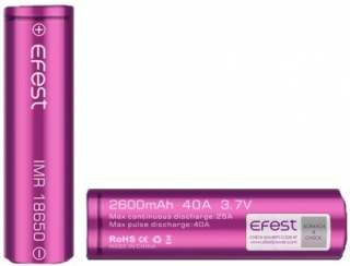 Baterie Efest typ 18650 3500mAh 20A